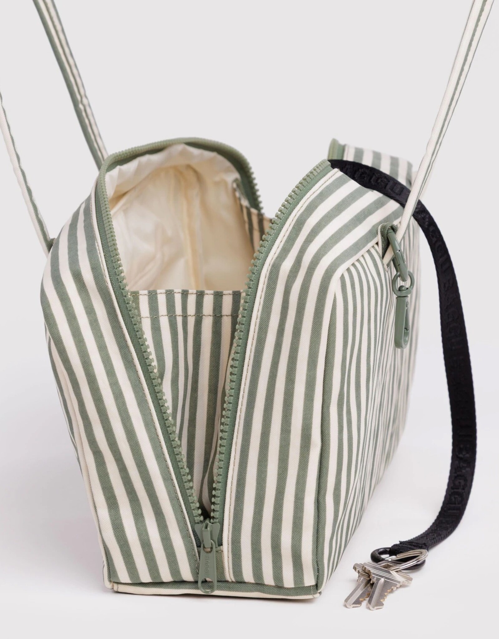 Baggu - Bowler Bag, Sage Stripe