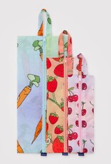 Baggu - 3D Zip Set, Carrots & Berries