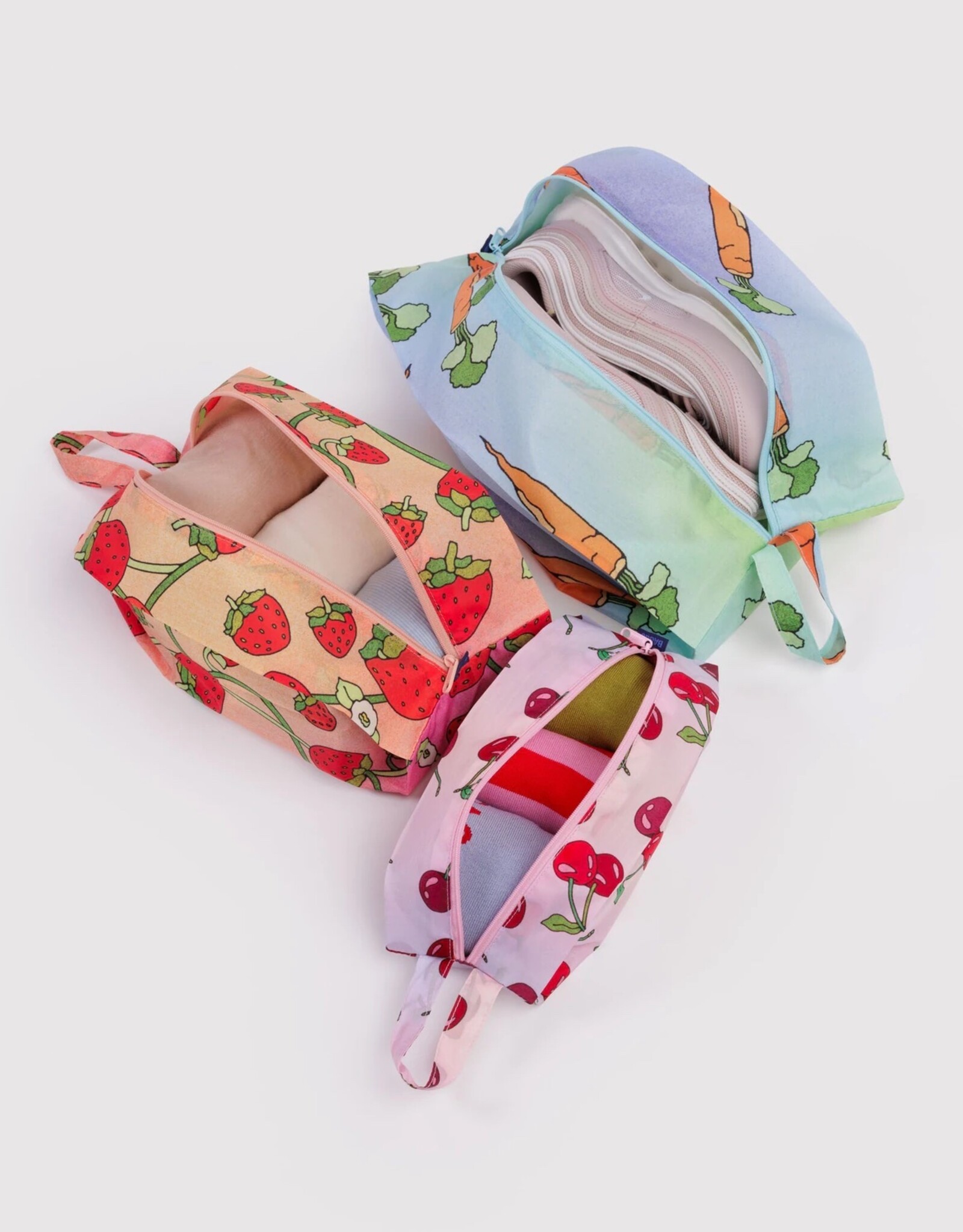 Baggu - 3D Zip Set, Carrots & Berries