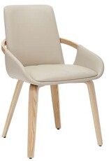 Dining Chair - Wood & Faux Leather