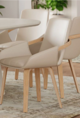 Dining Chair - Wood & Faux Leather