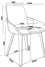 Dining Chair - Wood & Faux Leather