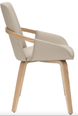 Dining Chair - Wood & Faux Leather