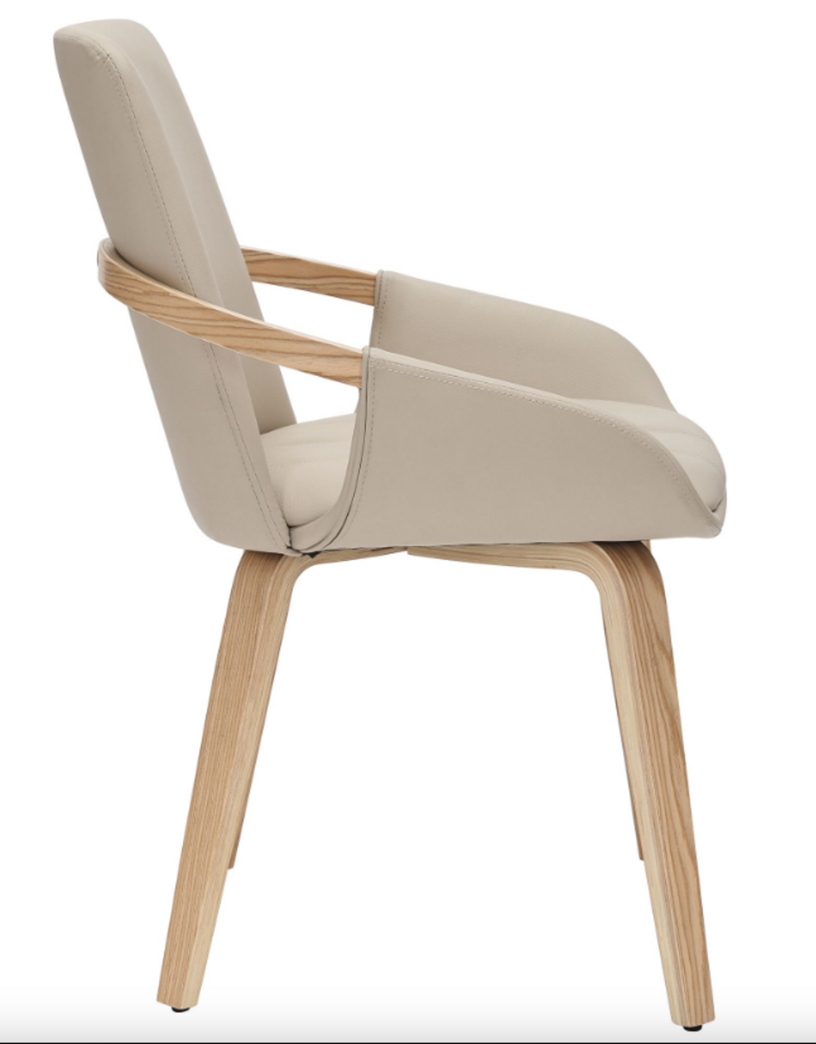 Dining Chair - Wood & Faux Leather