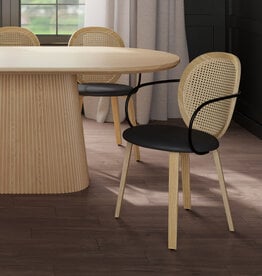 Dining Chair - Fellini Cane, Light Oak