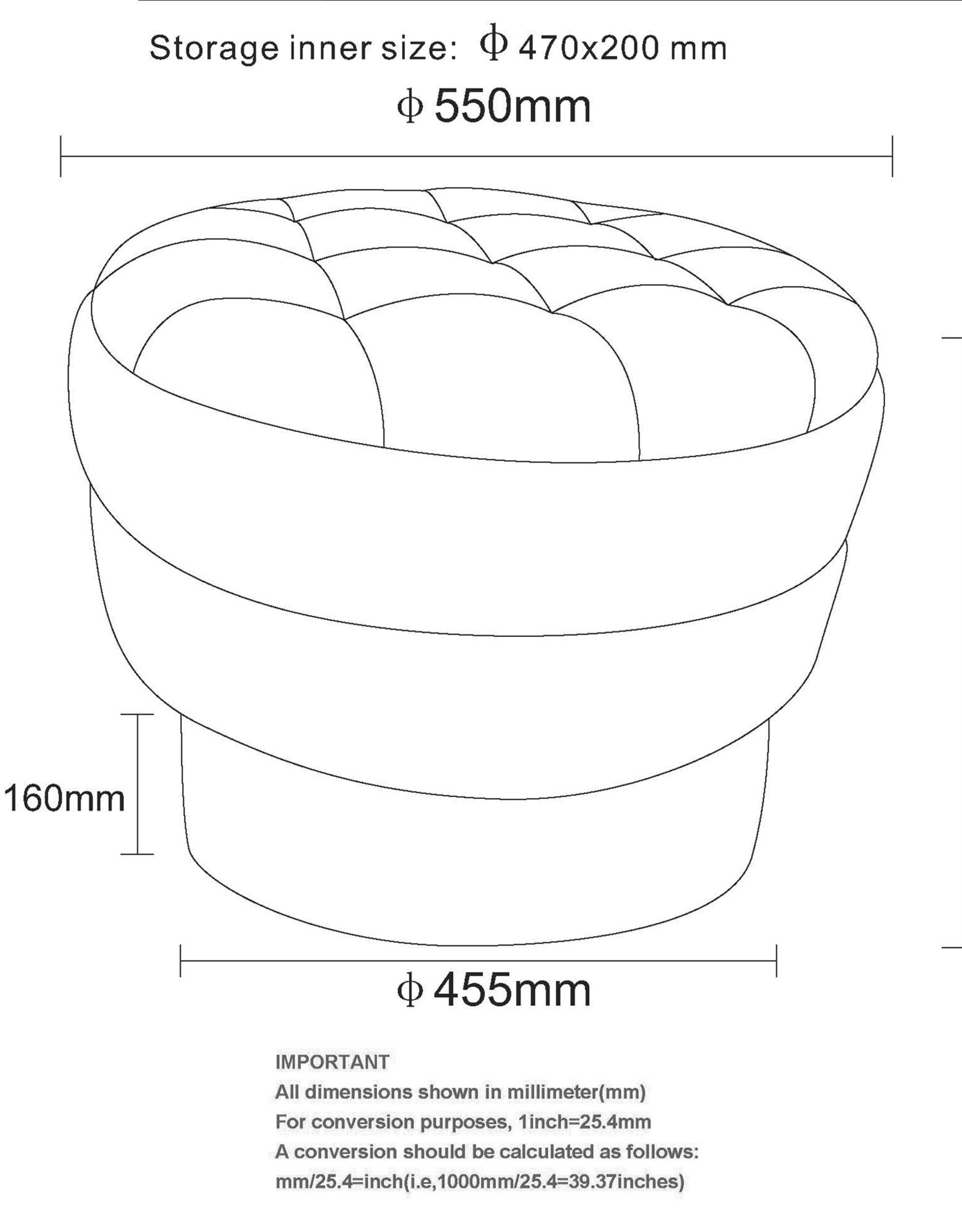 Ottoman - Terracotta Storage