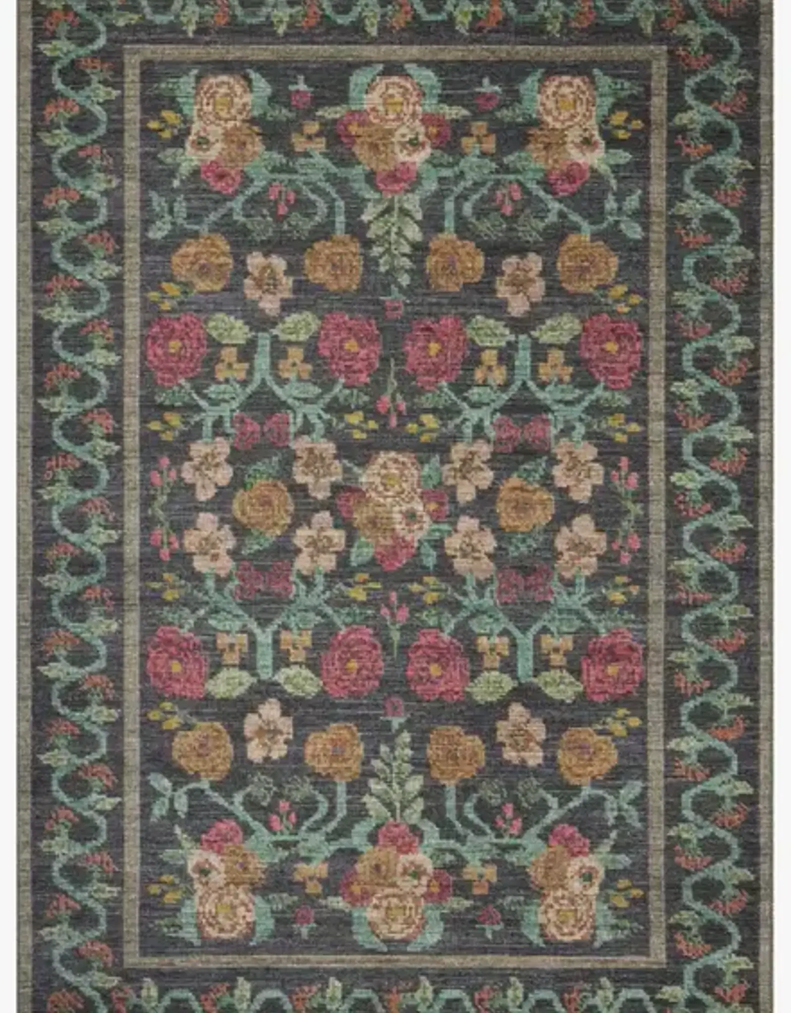 Rug - Rosa, Black, 7'6" x 9'6"