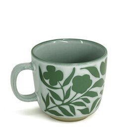 Mug - Jumbo, Green Blossoms