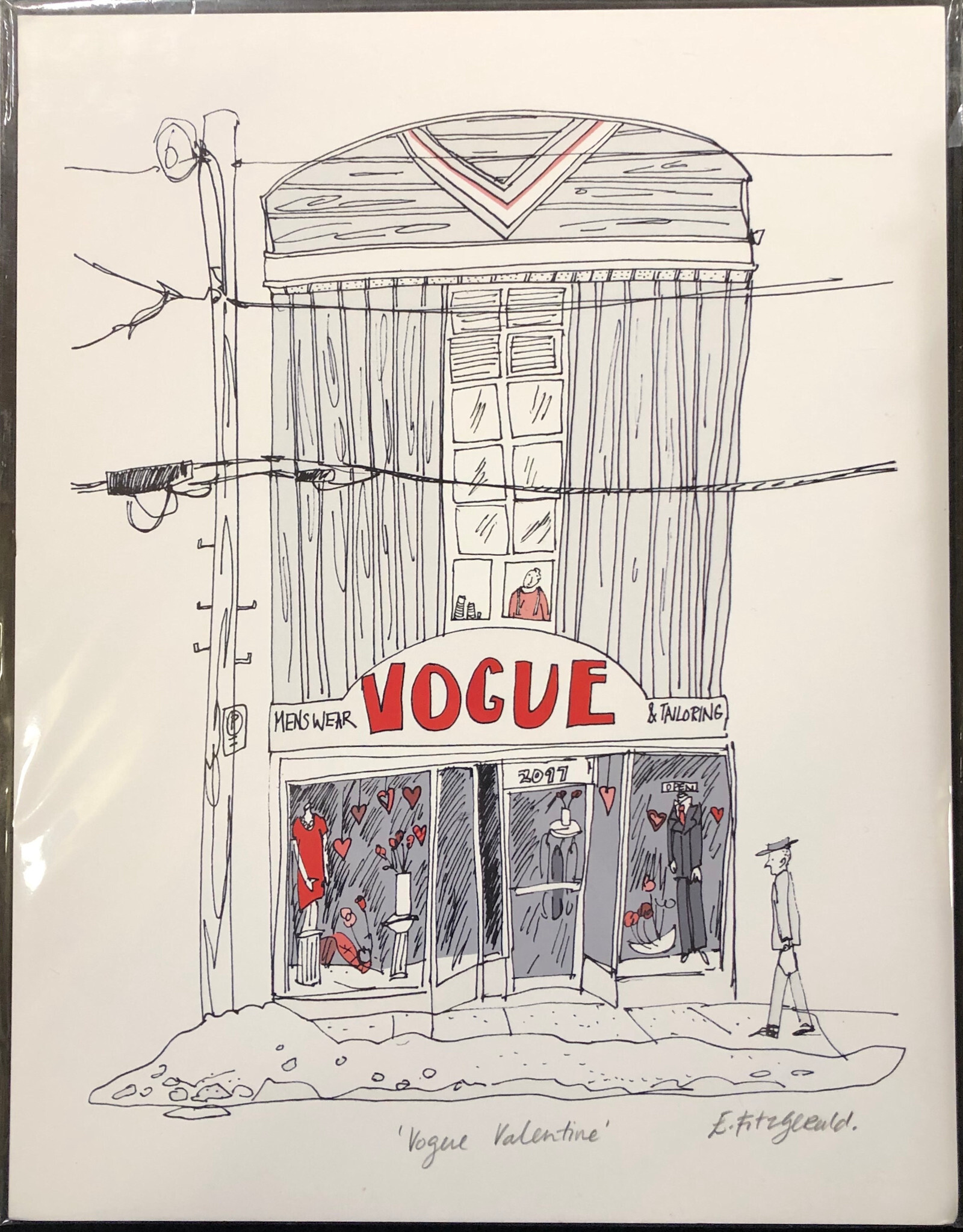 Emma Fitzgerald - Art Print, Vogue, 8.5 x 11"