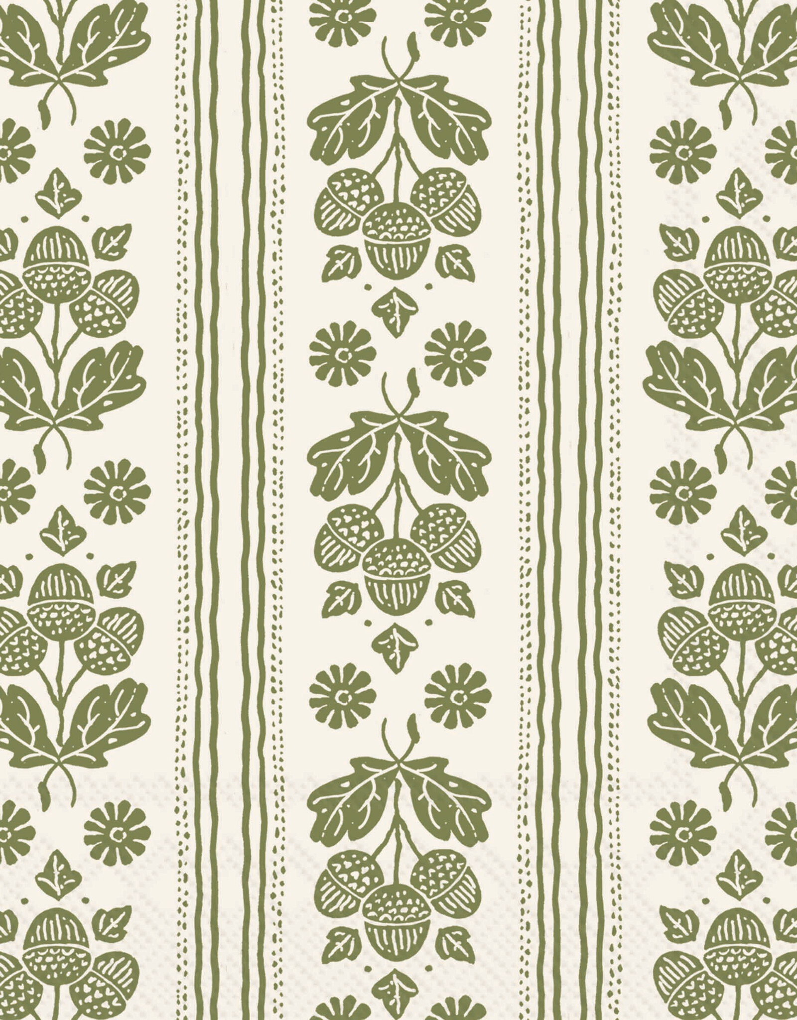 Paper Cocktail Napkin - Green Autumn
