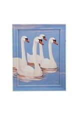 Hazel Mazel via Design Home Painted Frame Swan Wall Decor