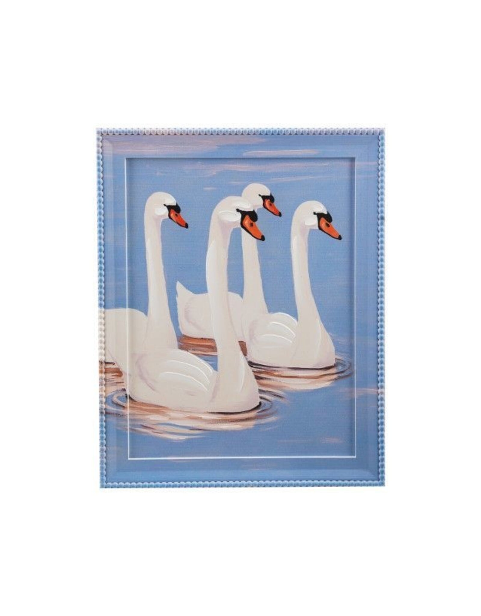 Hazel Mazel via Design Home Painted Frame Swan Wall Decor
