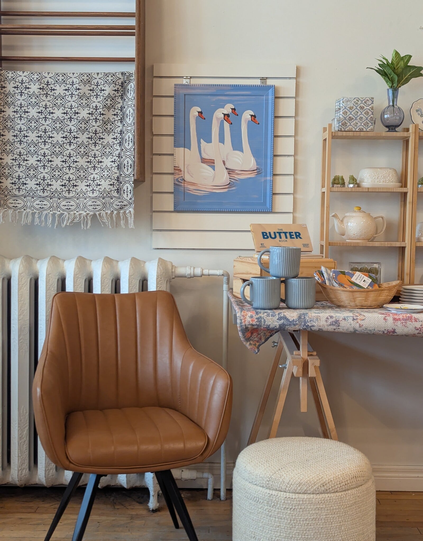 Hazel Mazel via Design Home Painted Frame Swan Wall Decor