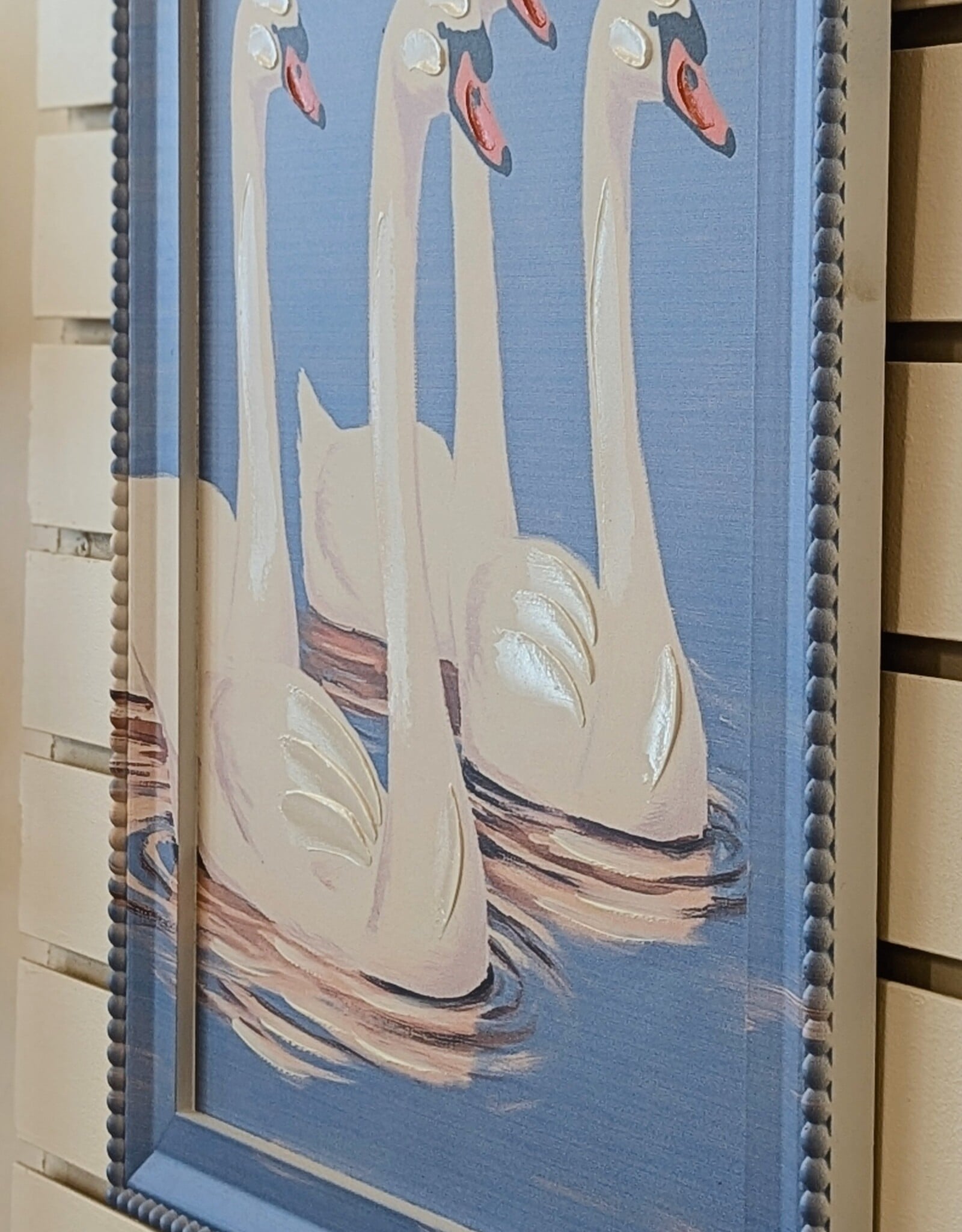 Hazel Mazel via Design Home Painted Frame Swan Wall Decor