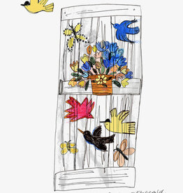 Emma Fitzgerald - Art Print, Maud Lewis Storm Door (White), 8.5 x 11"