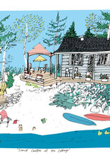 Emma Fitzgerald - Art Print, Sandcastles at the Cottage, 8.5 x 11"