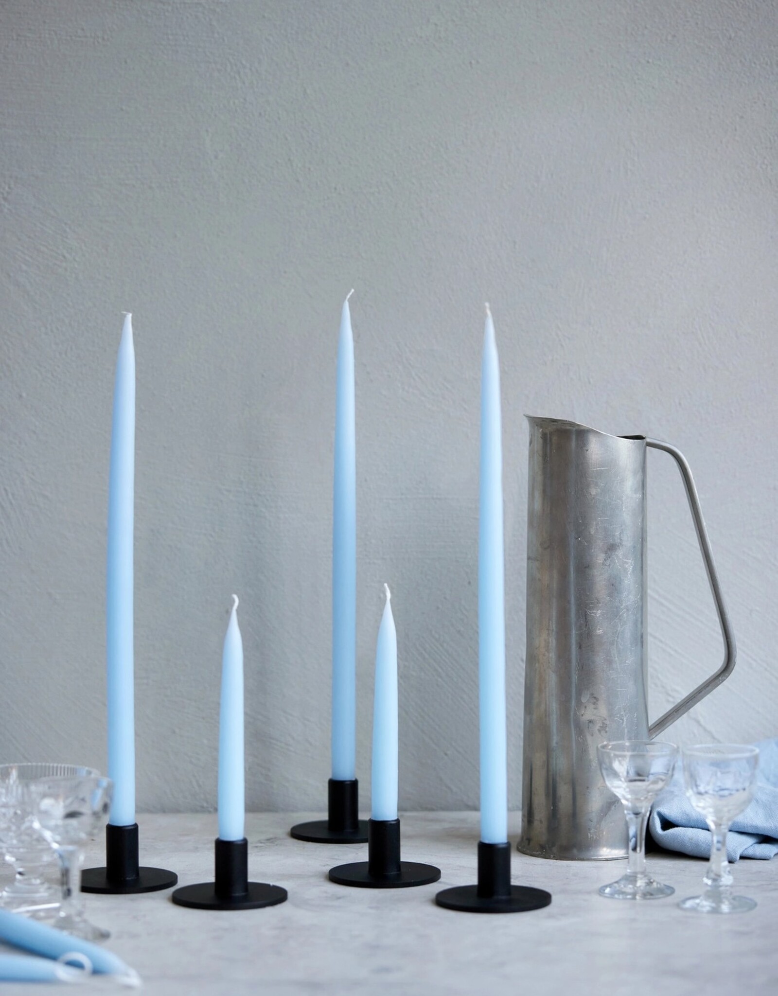 Taper Candle - Scandi Blue 10"