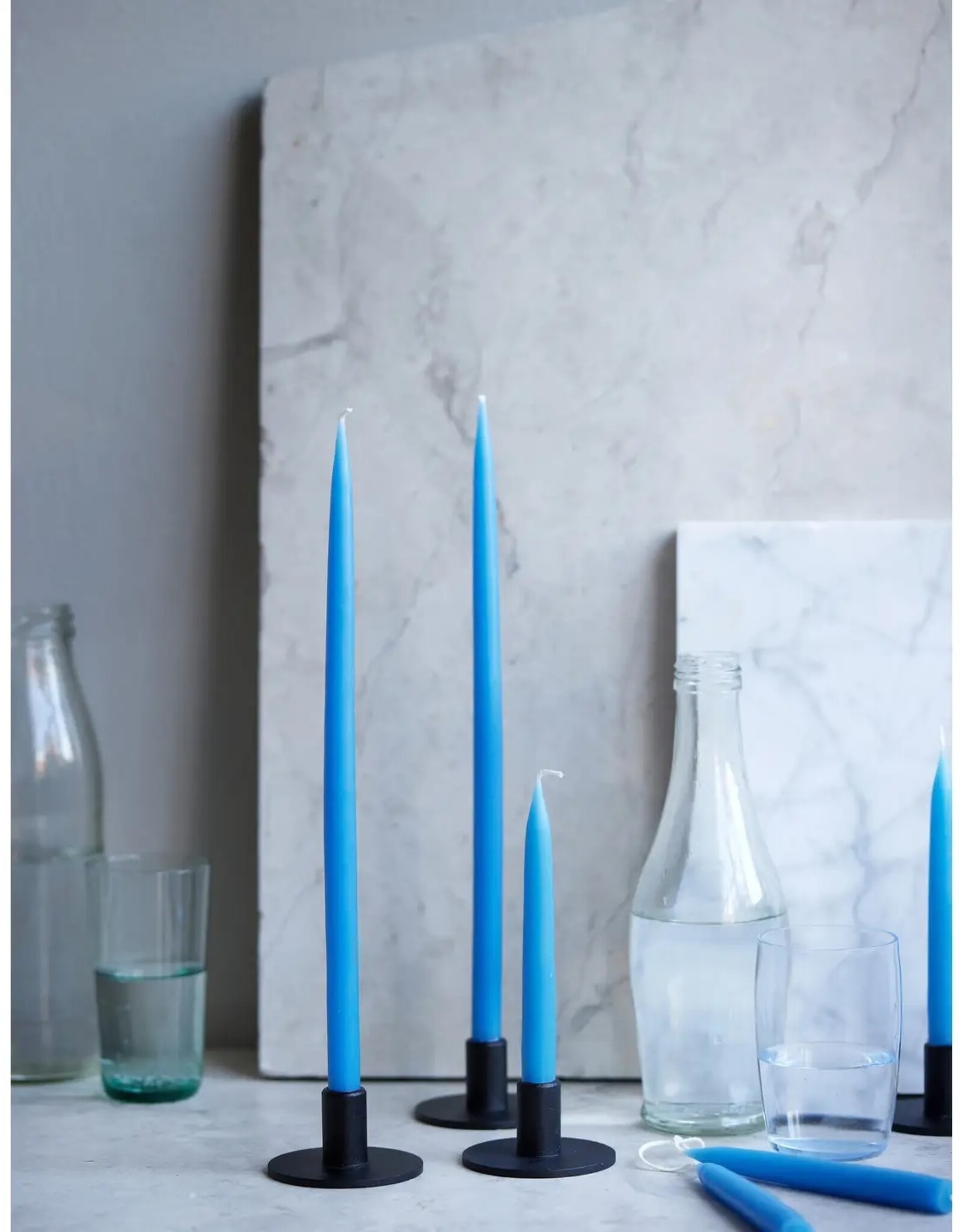 Taper Candle - Light Blue, 8"