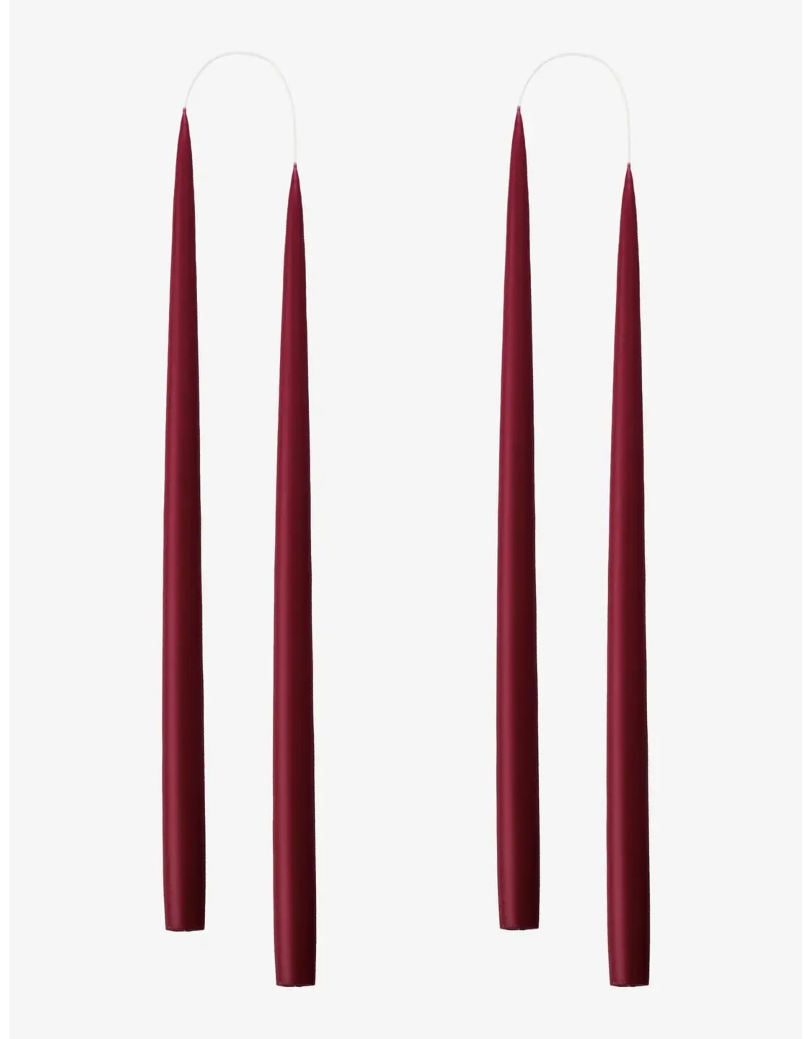 Taper Candle - Light Burgundy, 10"
