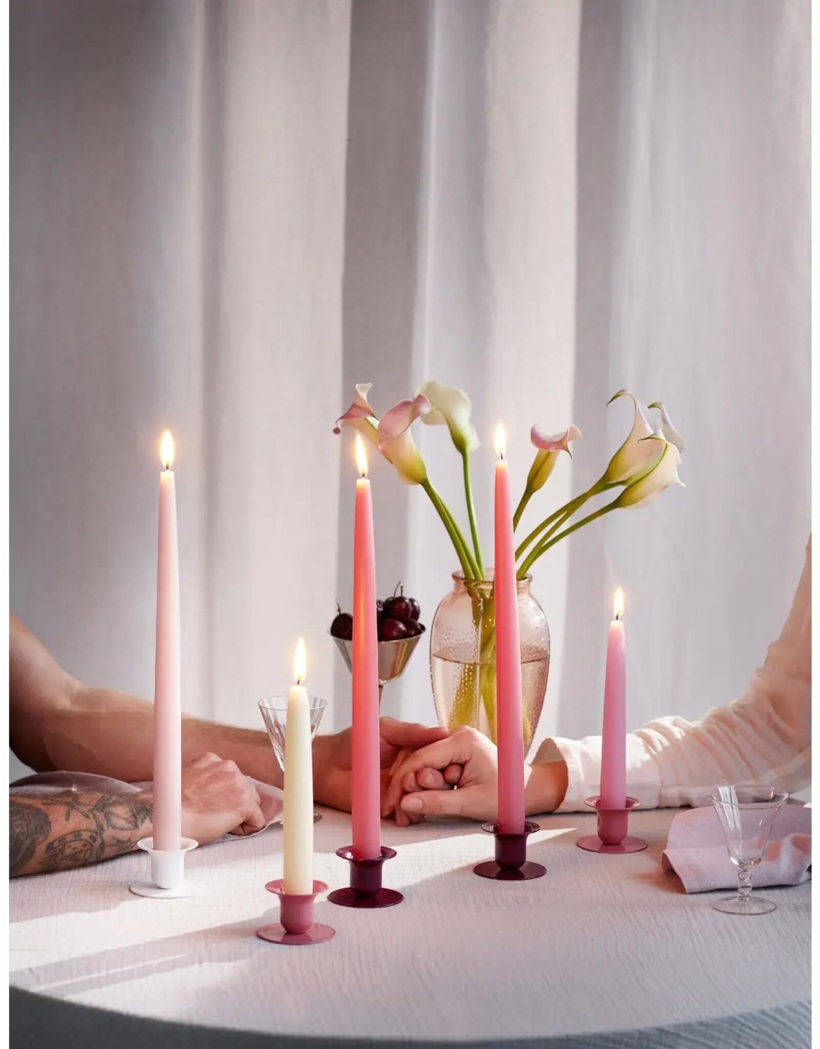 Taper Candle - Rosa, 10''