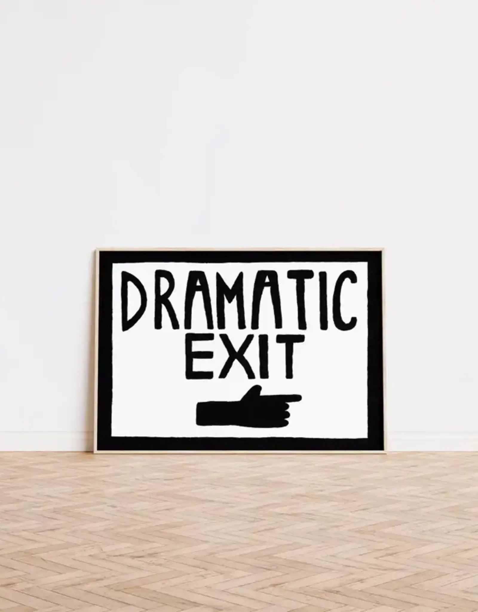 Art Print - Dramatic Exit, Hand Painted, 8.25" x 11.69"