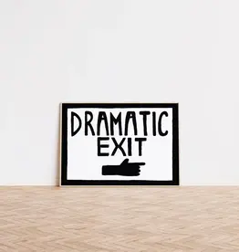Art Print - Dramatic Exit, Hand Painted, 8.25" x 11.69"