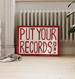 Art Print - Put Your Records On, Hand Painted, 11.69" x 16.54"