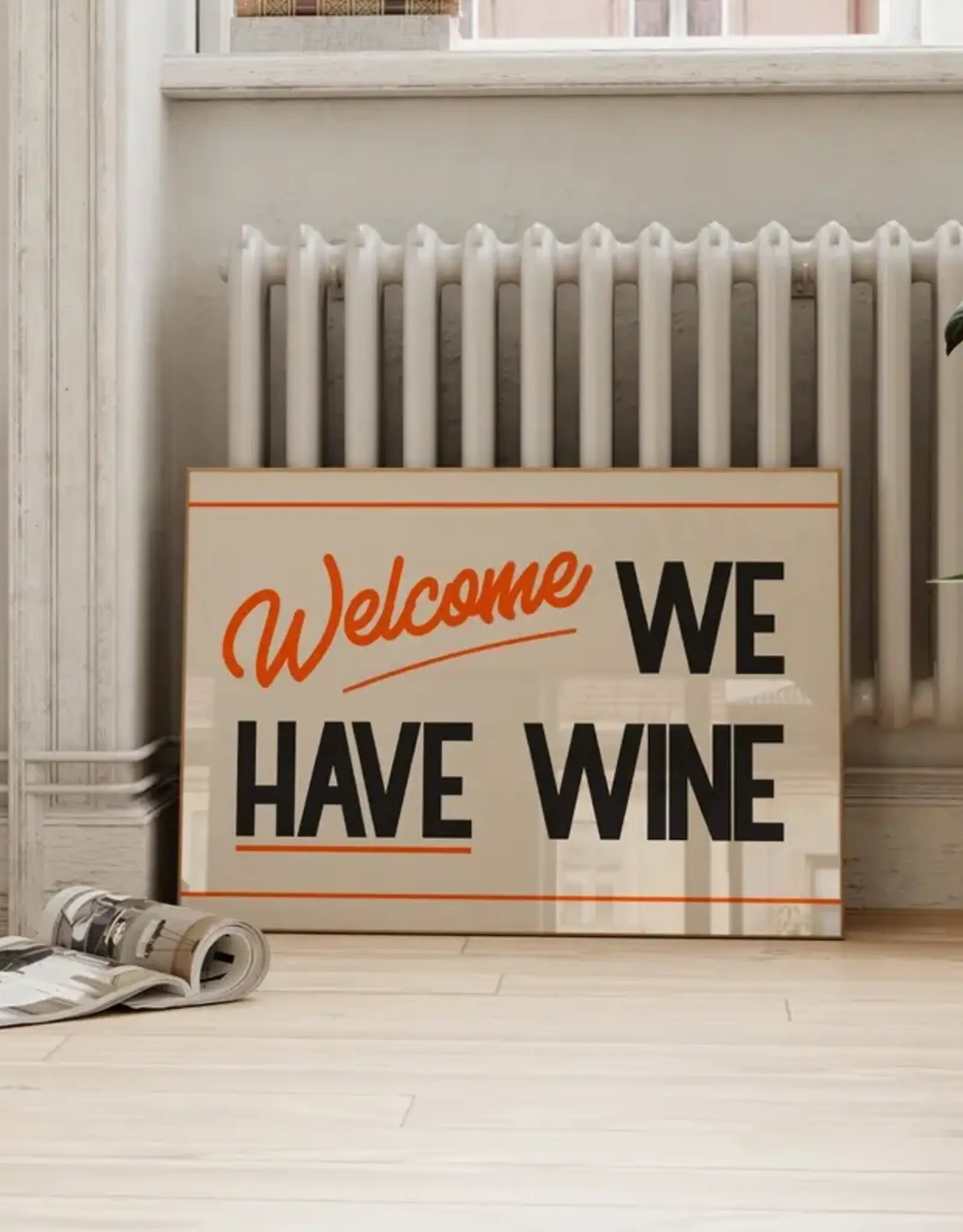 Art Print - Welcome We Have Wine, Red, 8.25" x 11.69"