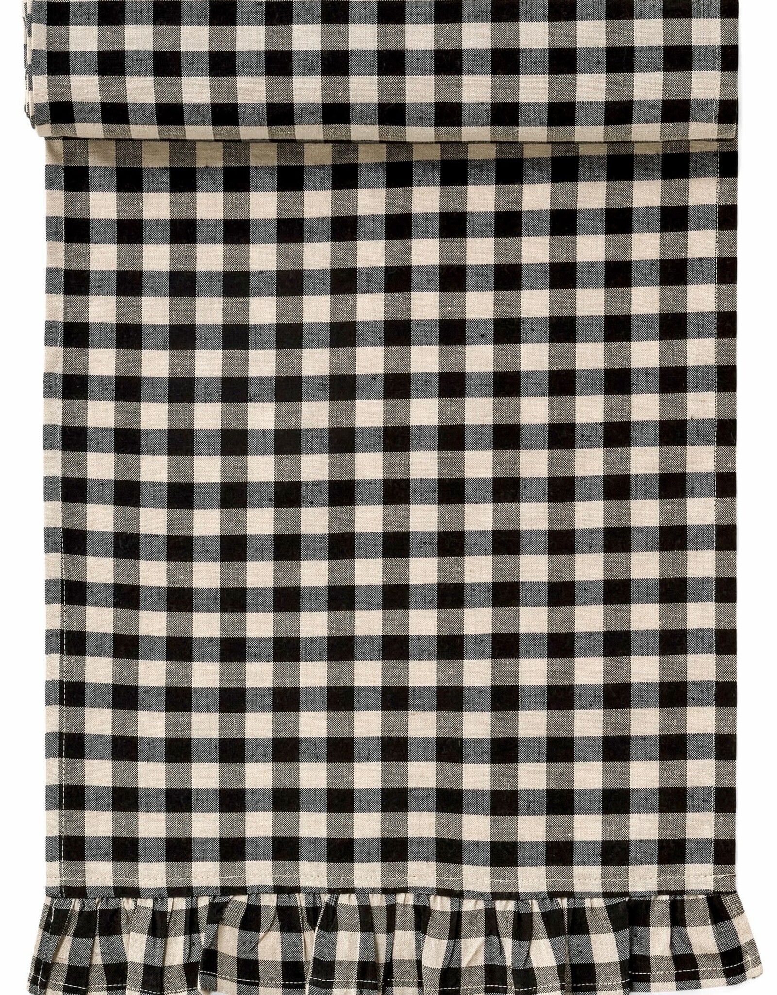 Table Runner - Black & Ivory Gingham
