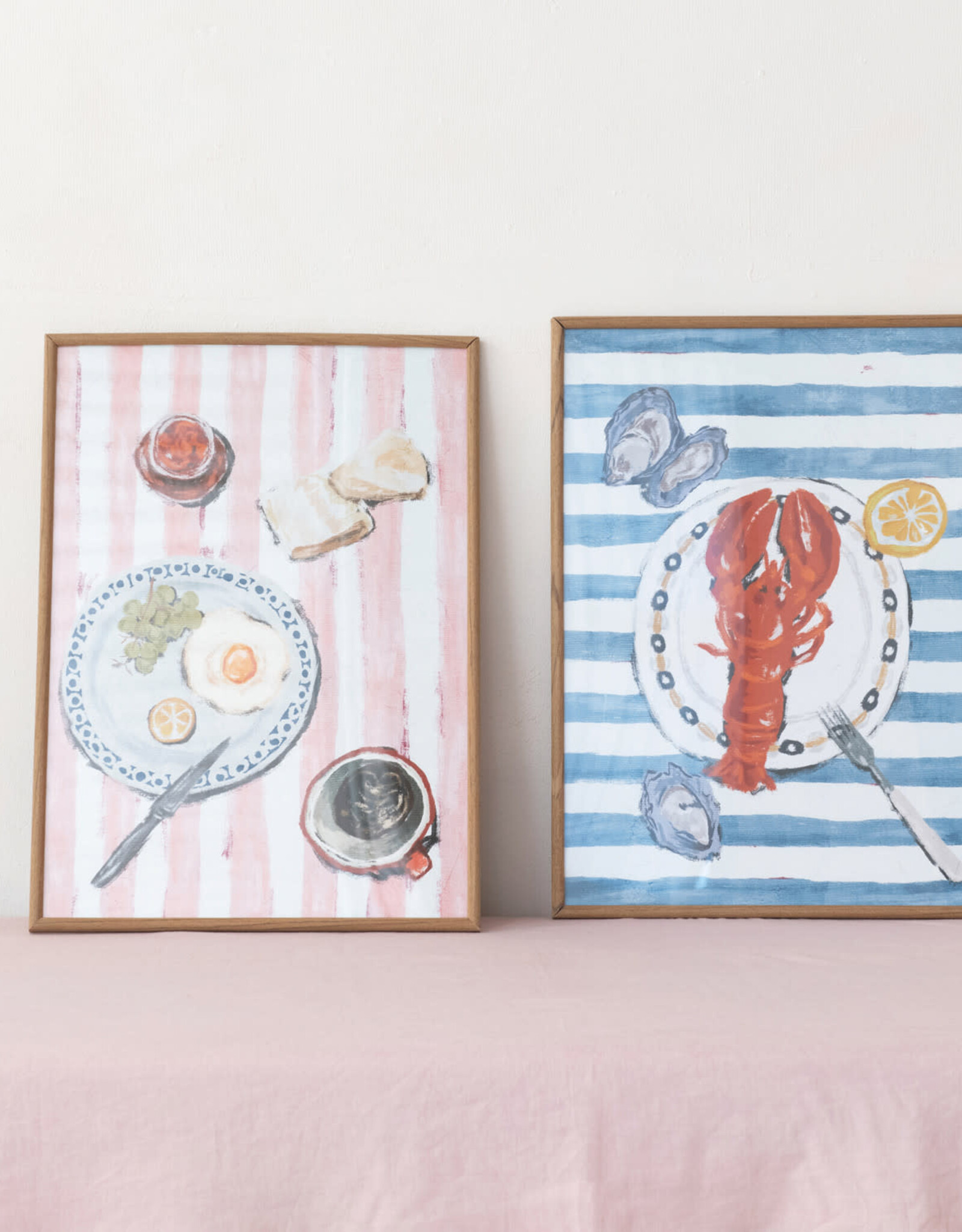 Art - Lobster, Framed w Glass, 19.5 x 27.5"