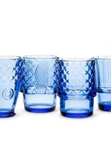 Glass - Stacking Fish, Set of 4, Blue