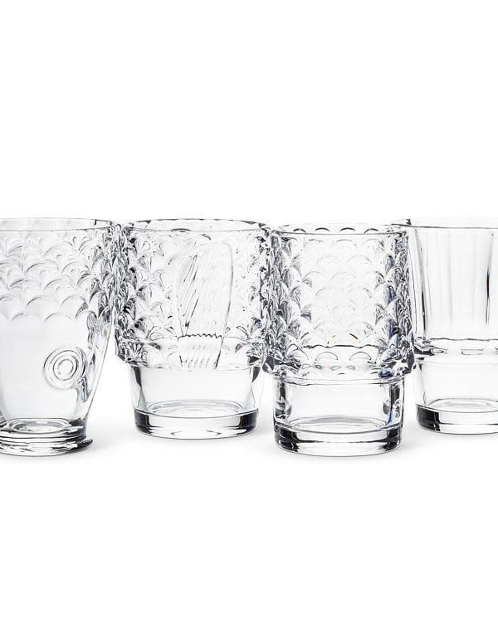 Glass - Stacking Fish, Set of 4, Clear
