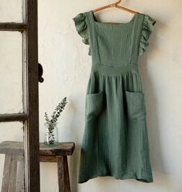 Apron - Ruffle Green