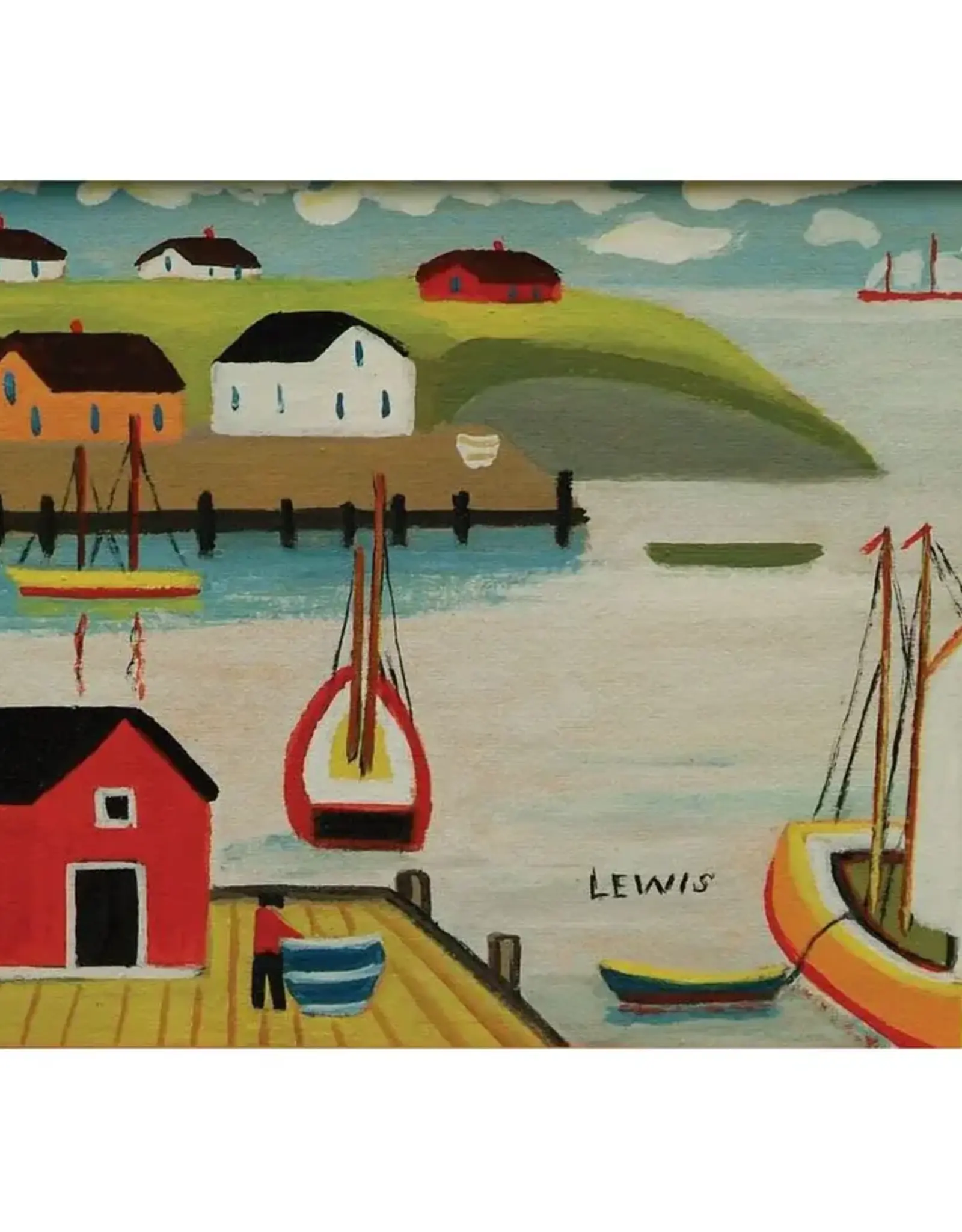 Maud Lewis - Art Print, Harbour View, 8x10"