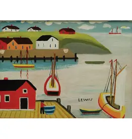 Maud Lewis - Art Print, Harbour View, 8x10"
