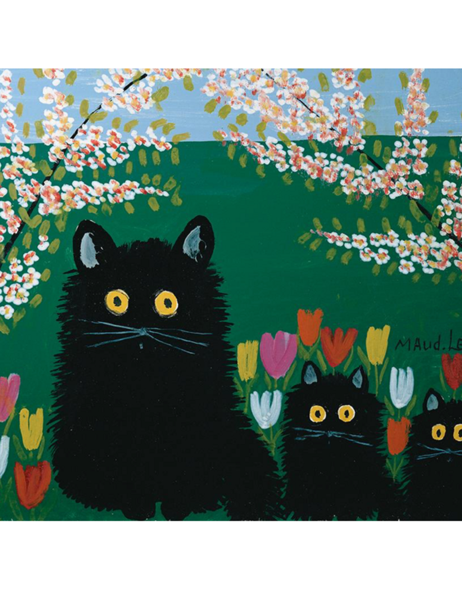 Maud Lewis - ArtPrint, Three Black Cats, 8x10"