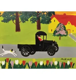 Maud Lewis - Art Print, Dog Chasing Truck, 8x10"