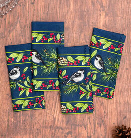 Cloth Napkins - April Cornell, Winter Bird, Set of 4