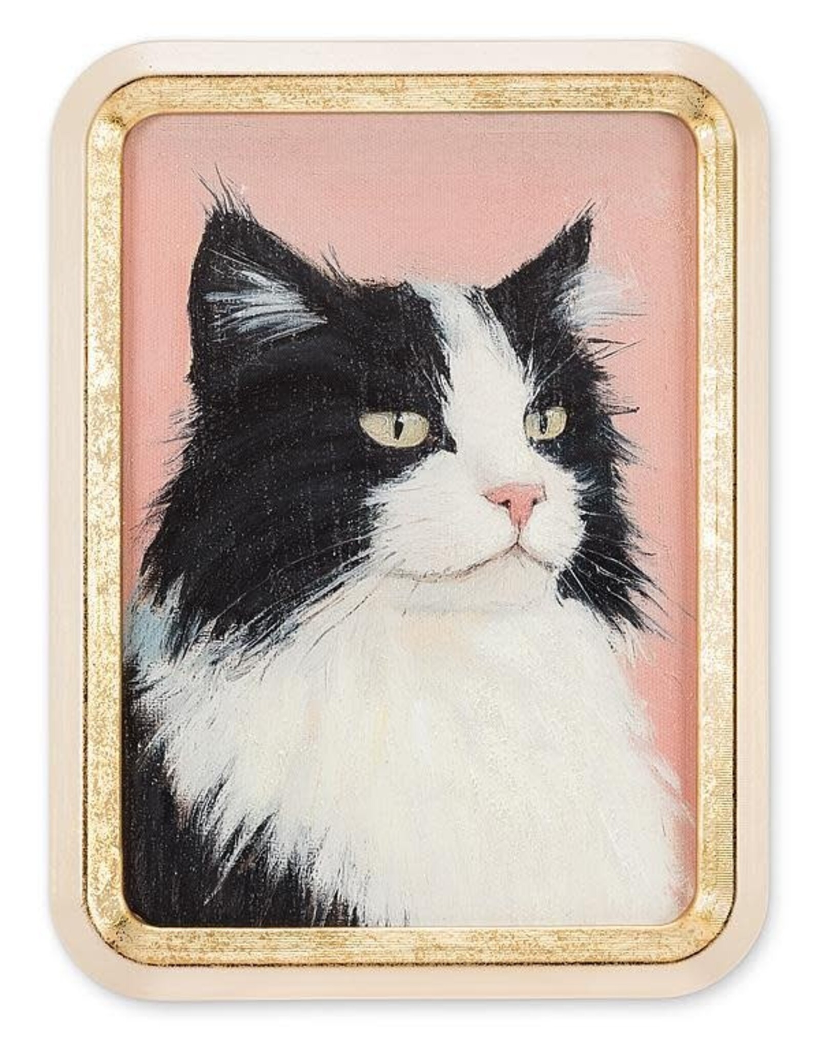 Art - Framed Fluffy Cat, 12 x 15"