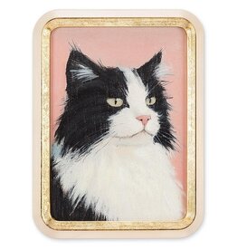 Art - Framed Fluffy Cat, 12 x 15"