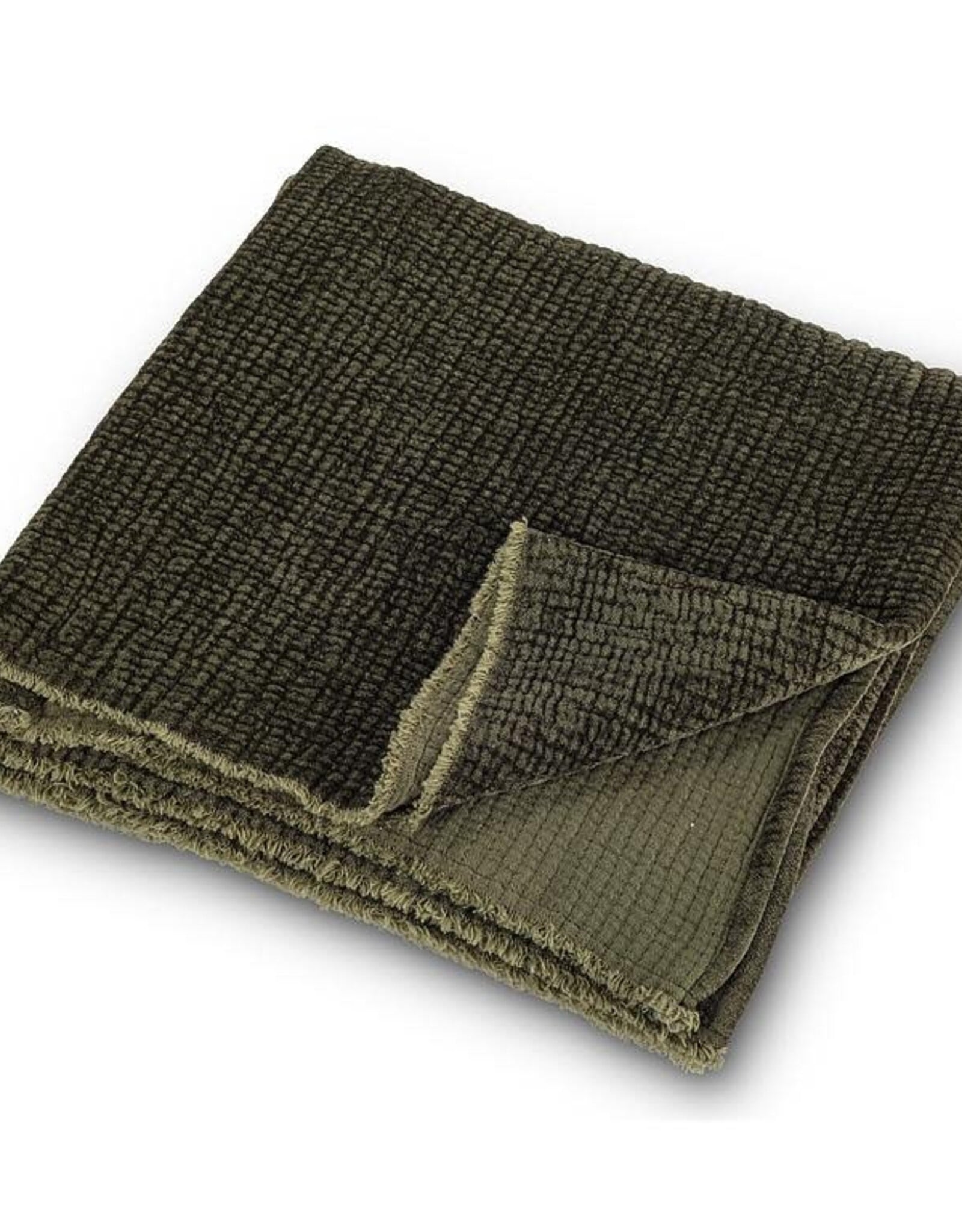 Blanket - Olive Chenille Throw