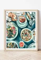 Medjool Studio - Art Print, Eating Together Thai Food, 11 x 14"