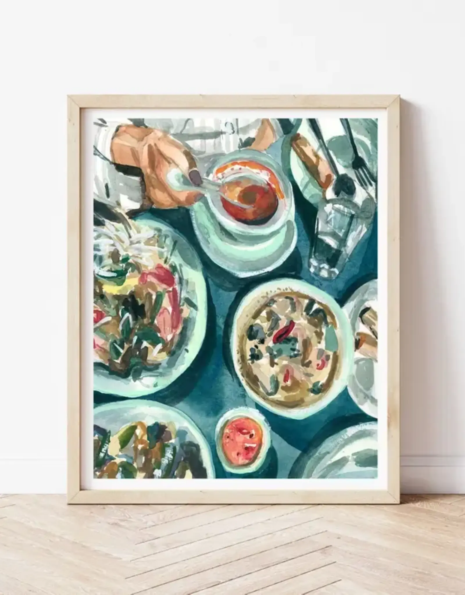 Medjool Studio - Art Print, Eating Together Thai Food, 11 x 14"