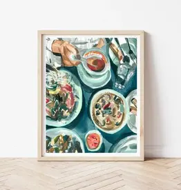 Medjool Studio - Art Print, Eating Together Thai Food, 11 x 14"