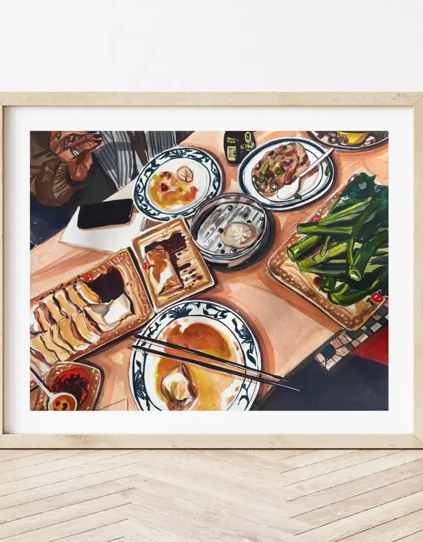Medjool Studio - Art Print, Nom Wah Tea Parlor, 8 x 10"
