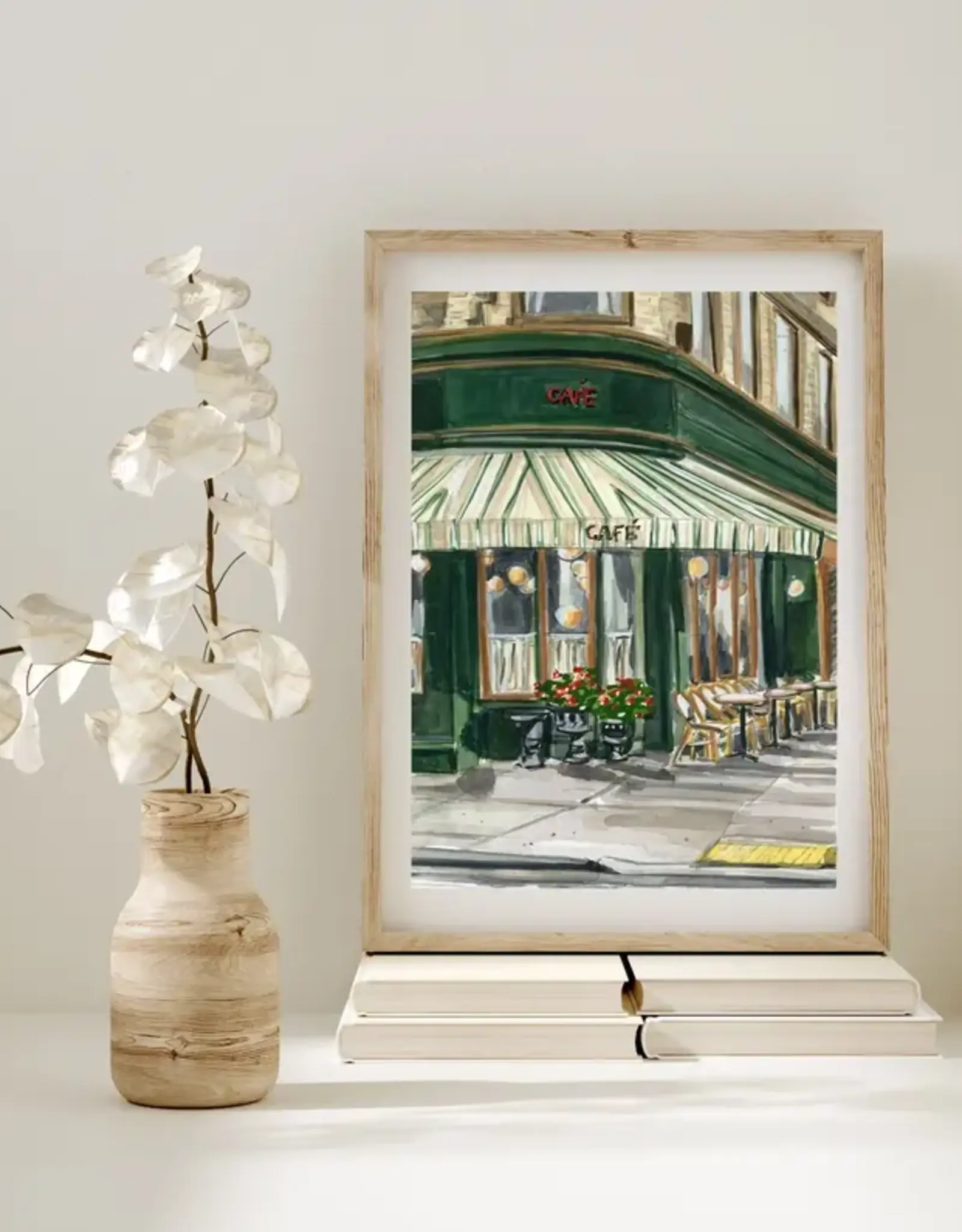 Medjool Studio - Art Print, Paris Cafe, 11 x 14"