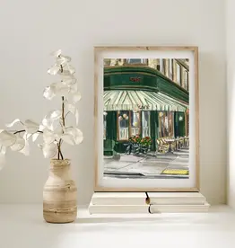 Medjool Studio - Art Print, Paris Cafe, 11 x 14"