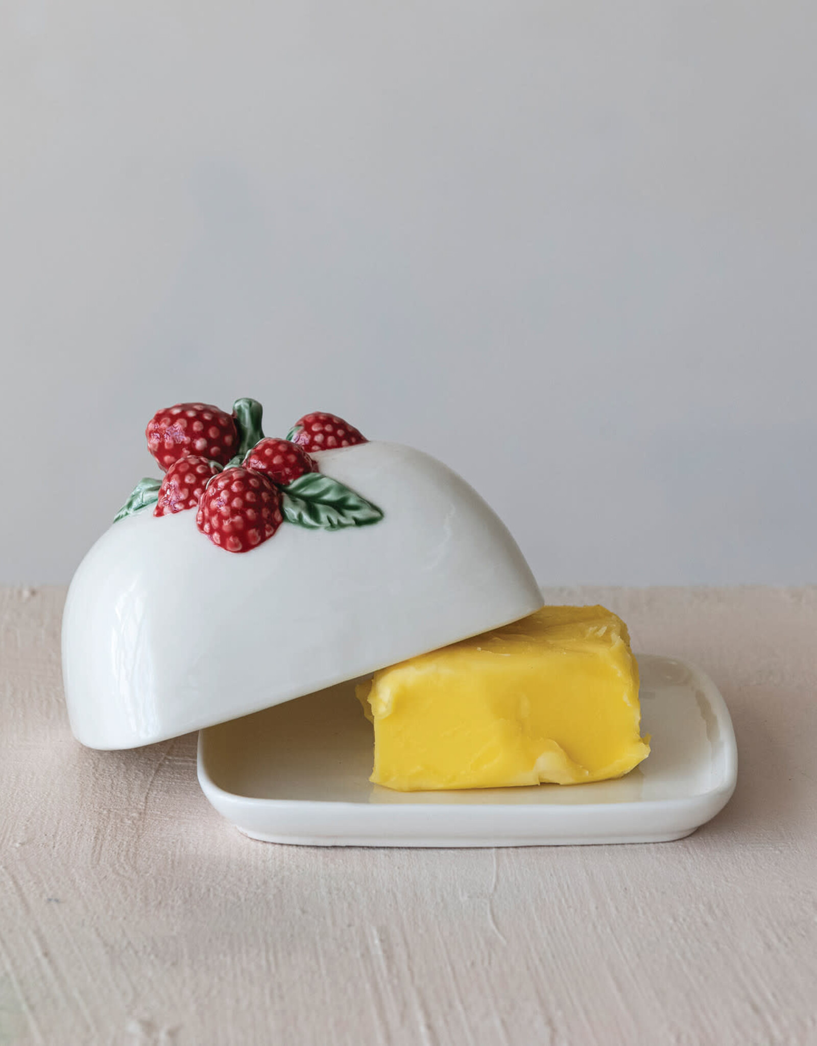 Butter Dish - Raspberries