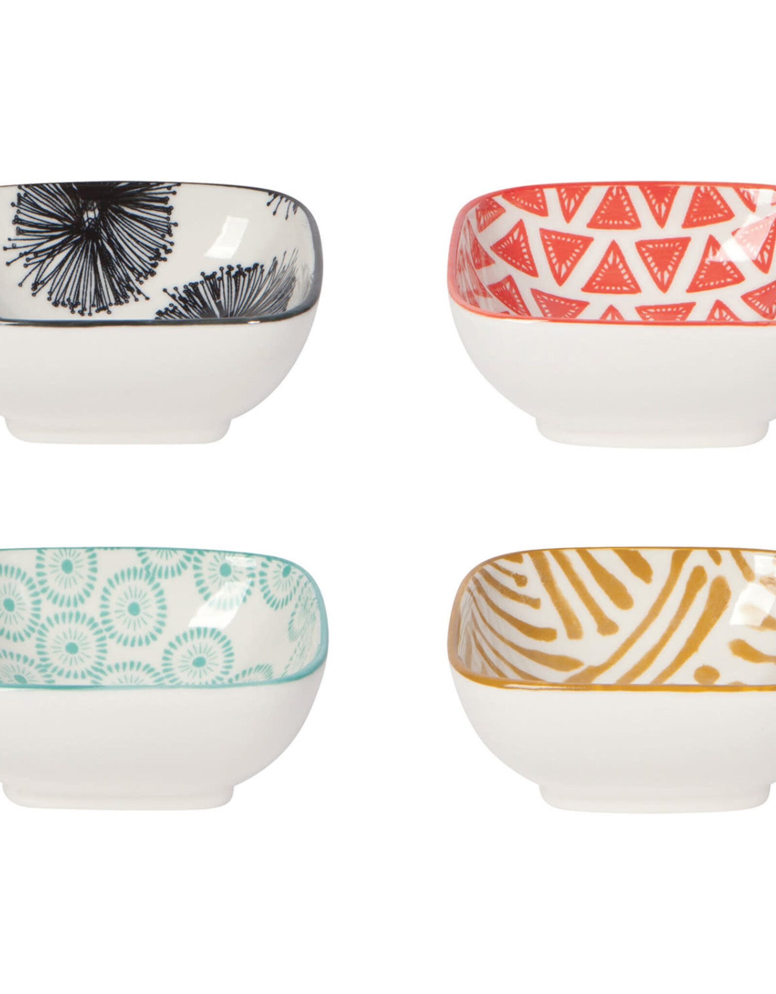 Dip Dish - Mixed Pattern, Set of 4