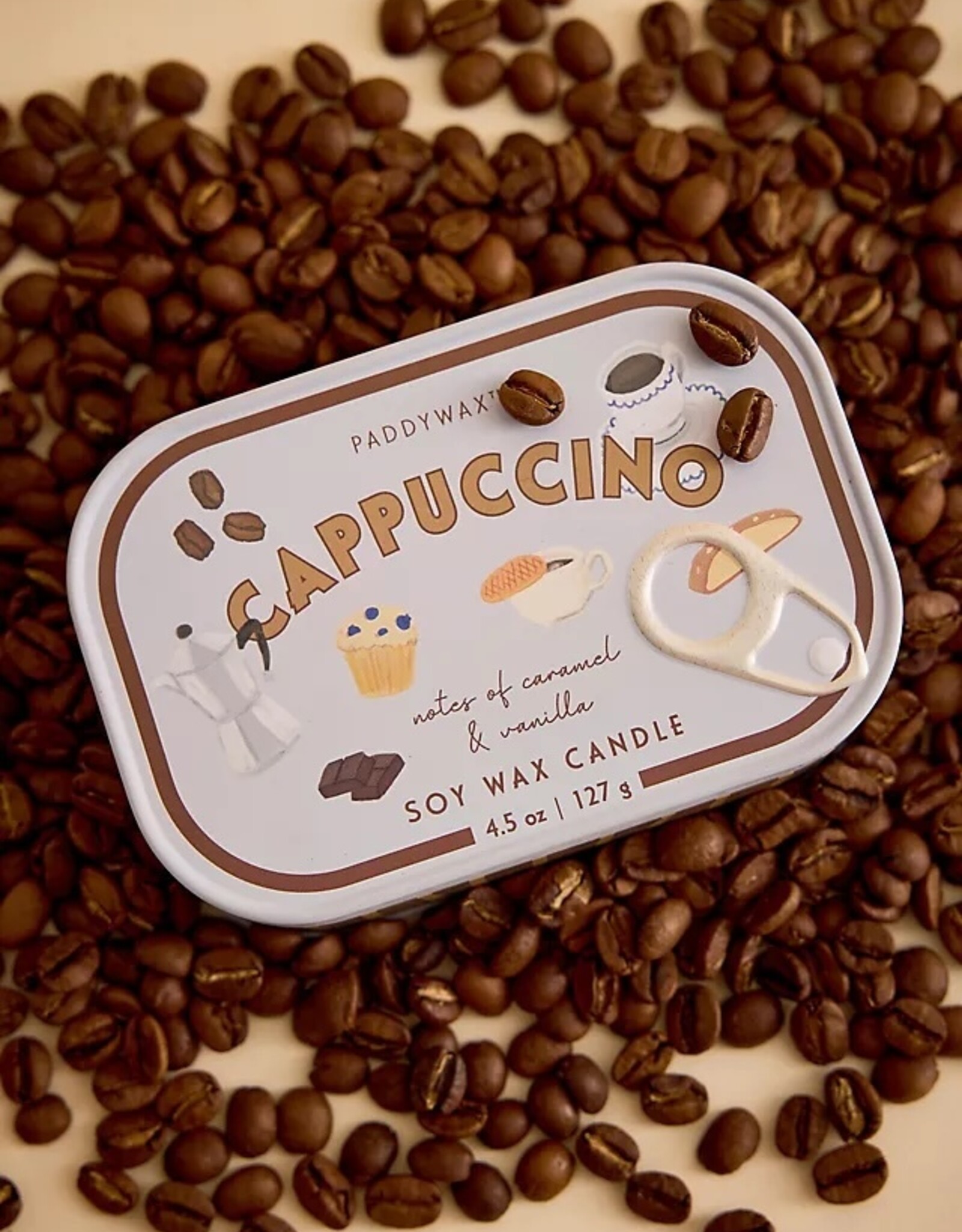 Candle - Decorative Tin, Cappuccino
